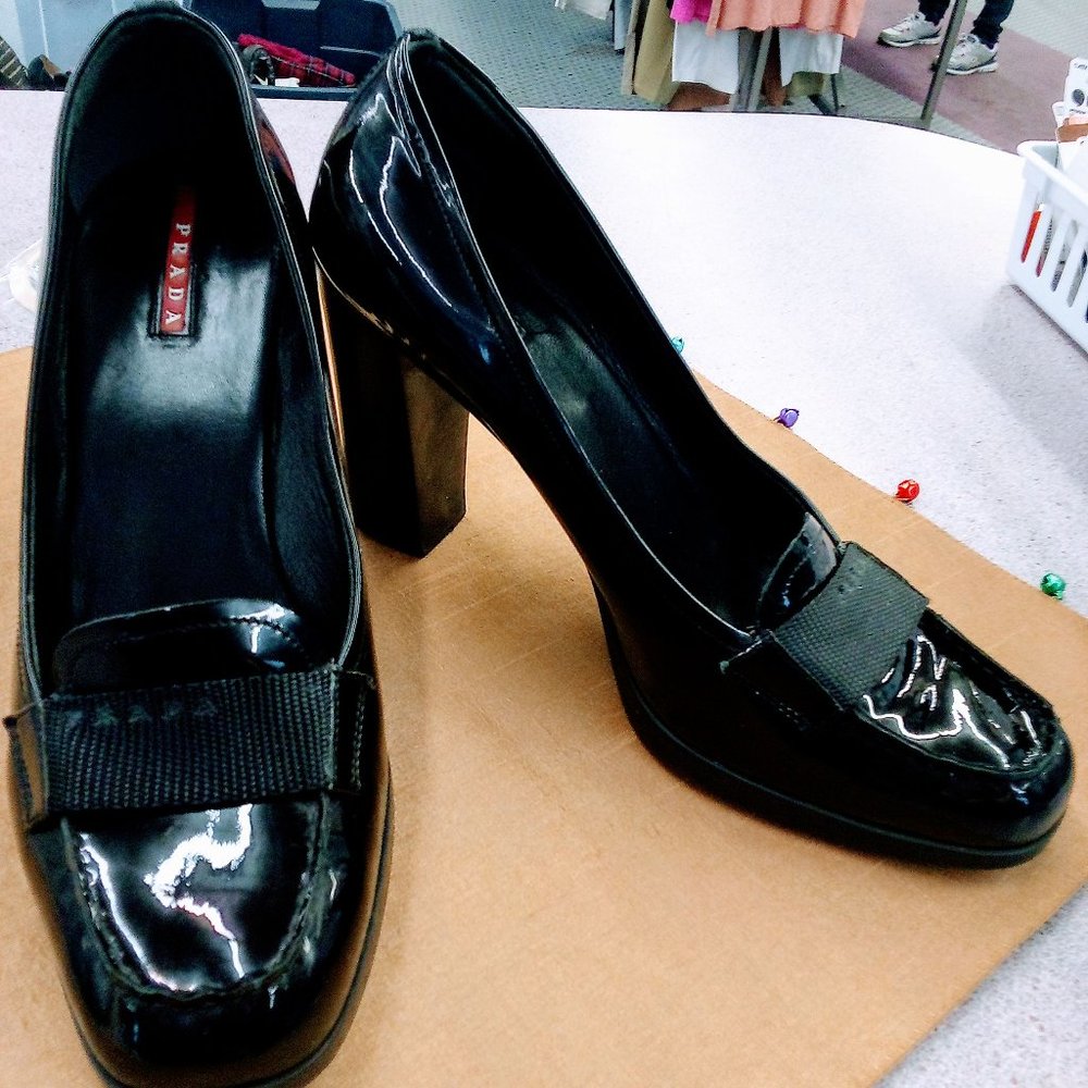 Prada loafer pumps